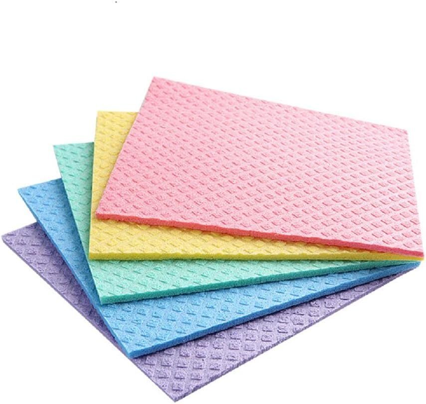 Swedish Dish Cloths 5 Pack Reusable Ultra Absorbent Kitchen Cleaning Cloths Wet and Dry Sponge Cleaning Cloth-image-47