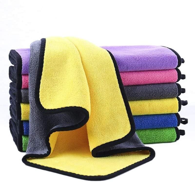CLEANING CLOTH 500 GSM PACK OF 6 Wet and Dry Microfiber Cleaning Cloth-image-1