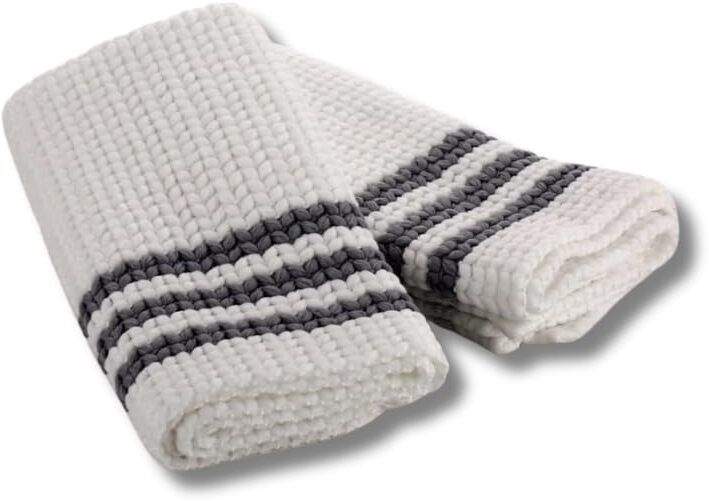 fezora Striped multi purpose cleaning cloth Dry Microfiber Cleaning Cloth-picture-37