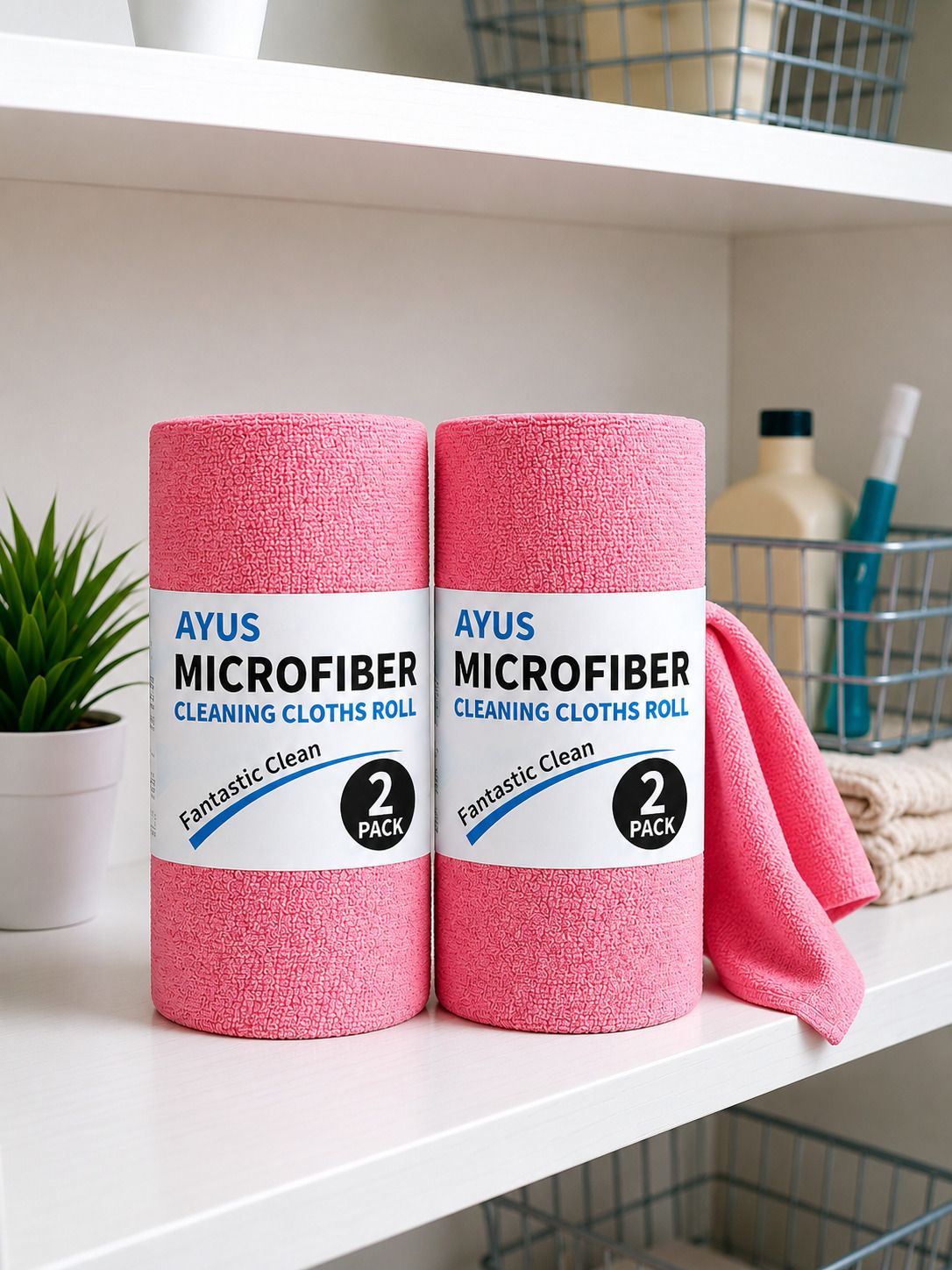 ayus CLEANING-ROLL-PINK-TWO Wet and Dry Microfiber Cleaning Cloth-picture-13