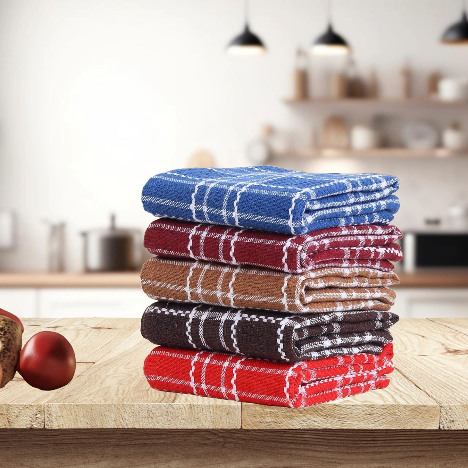 Cotton Kitchen Dish Cloth Super Absorbent Kitchen Towels Reusable Multipurpose Wet and Dry Cotton Cleaning Cloth-image-24