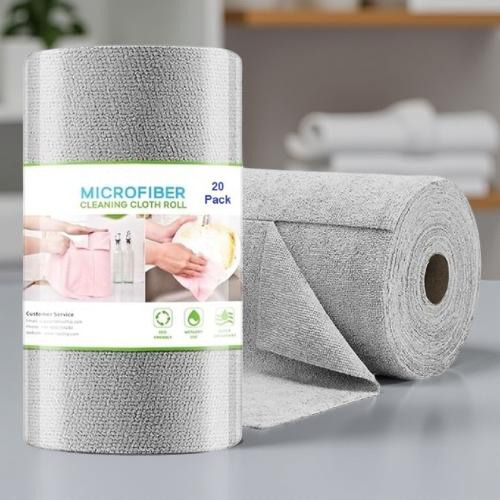 clipron Reusable Kitchen Cleaning Towels Roll 20 Piece Microfiber Cloth Wet and Dry Microfiber Cleaning Cloth-picture-8