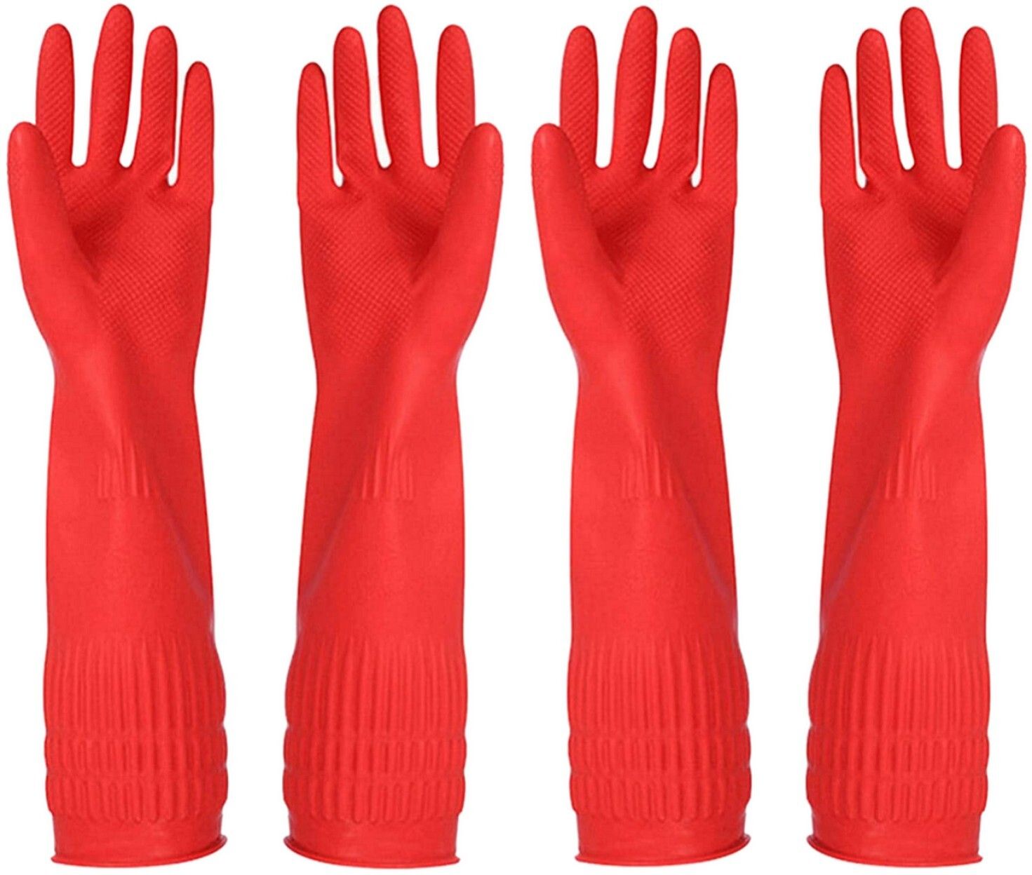 masox store Long Sleeve Daily Cleaning Gloves Reusable Rubber Kitchen Household Use Wet and Dry Glove Set-picture-11