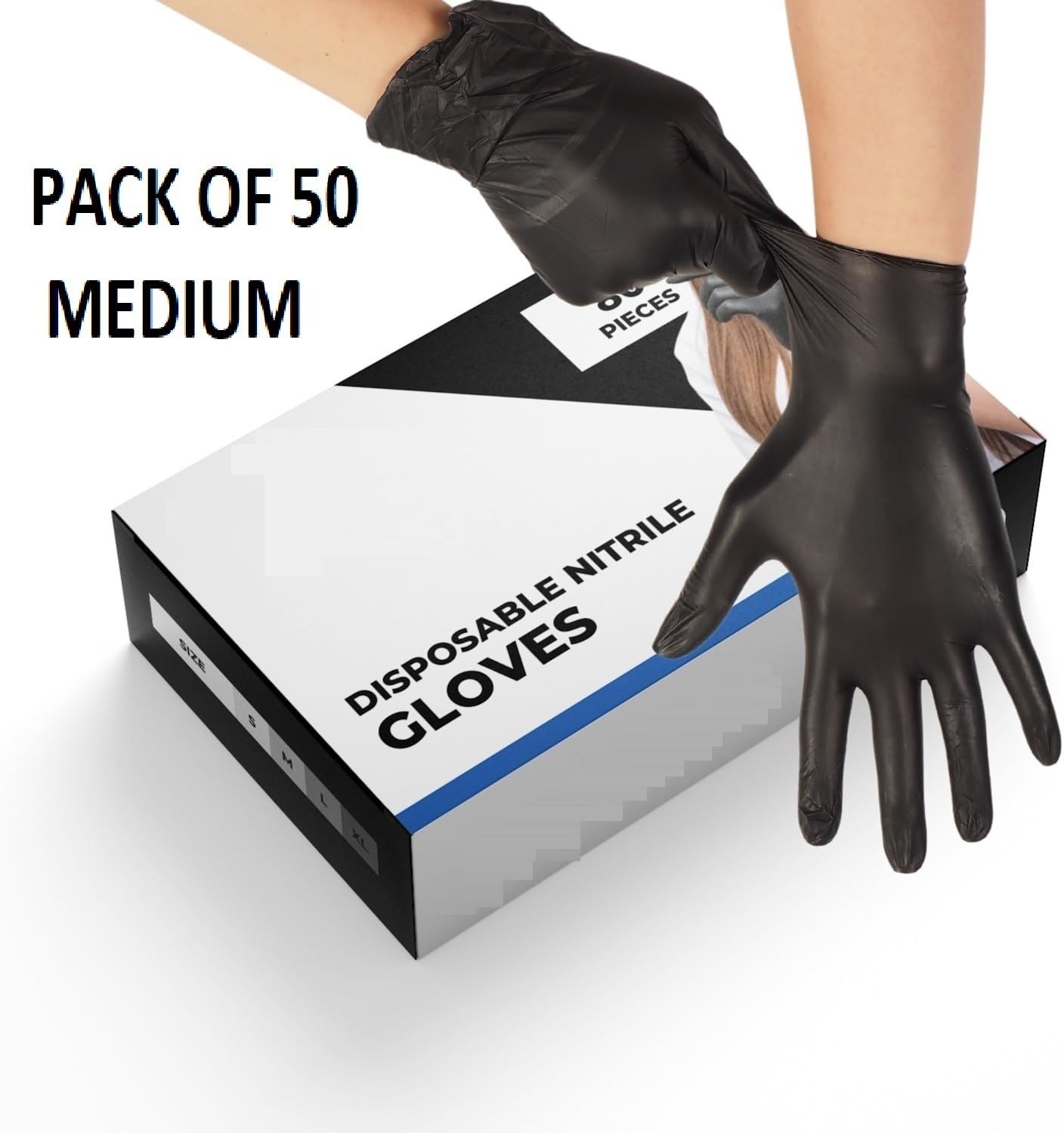Black Nitrile Gloves Powder Free & Food Grade Disposable Hand Gloves Wet and Dry Disposable Glove Set-image-16