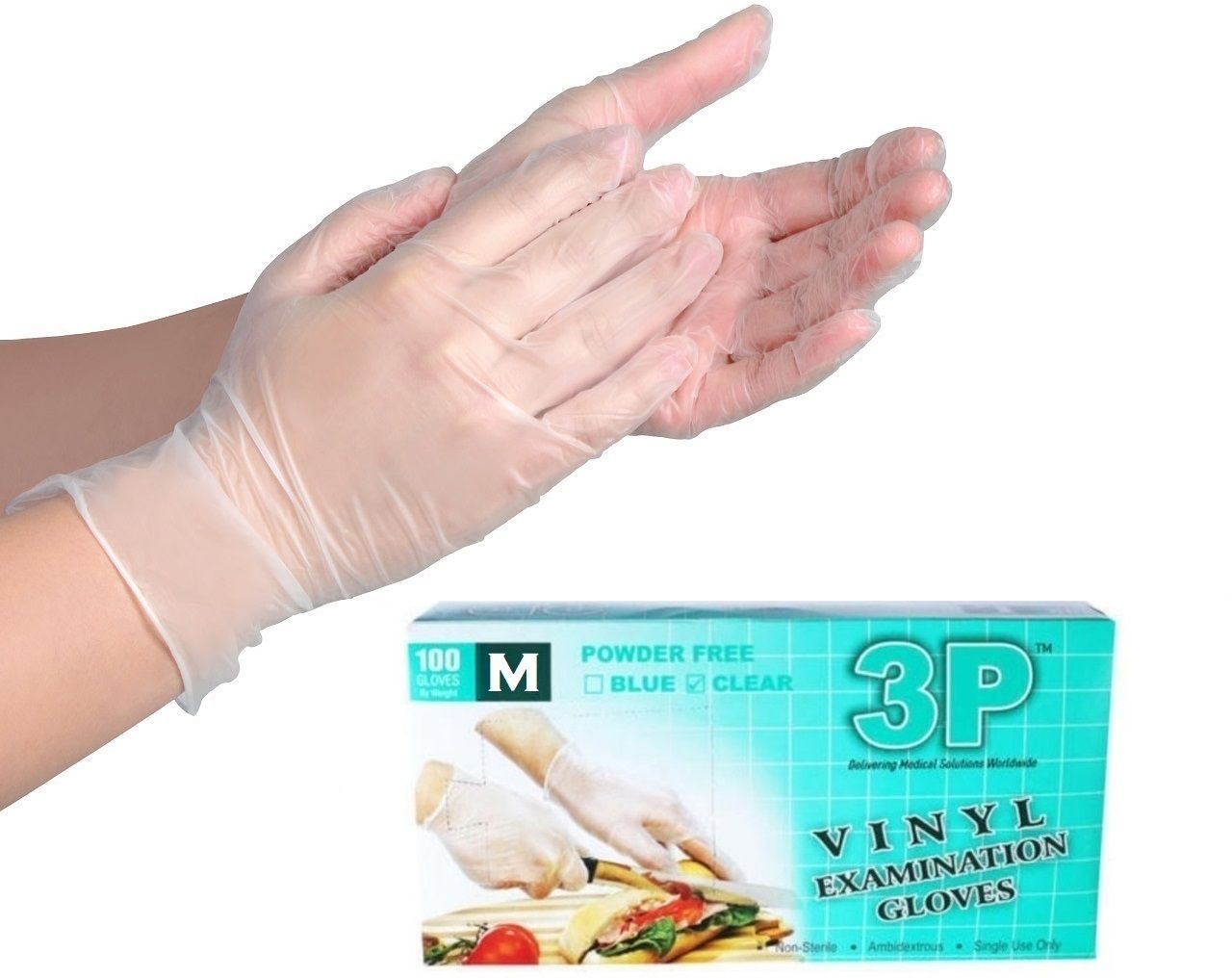 Clear Vinyl (M) Disposable Non-Sterile powder free cooking cleaning food grade Wet and Dry Disposable Glove Set-image-46