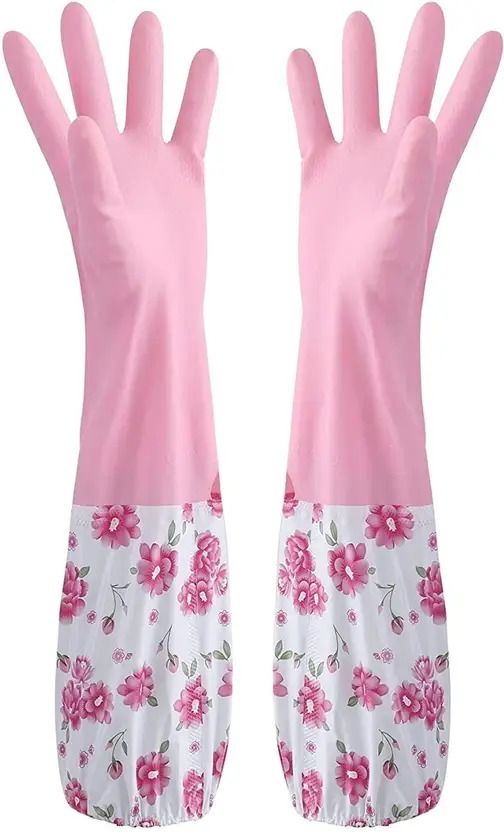 elviora Reusable PVC Latex Hand Gloves for Kitchen Dish-Washing, Cleaning, Gardening Wet and Dry Glove-picture-10