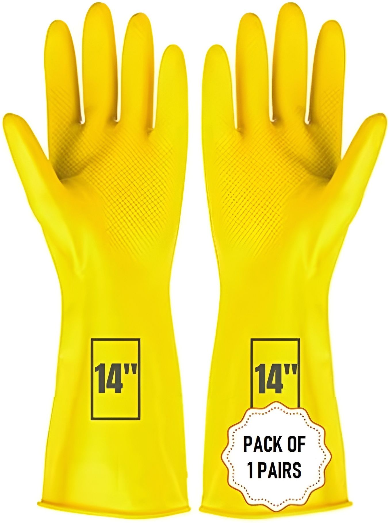 masox store 14" Extra Long Rubber Chemical Agriculture Forestry Gardens Farms 1 Pair Gardening Shoulder Glove-picture-0