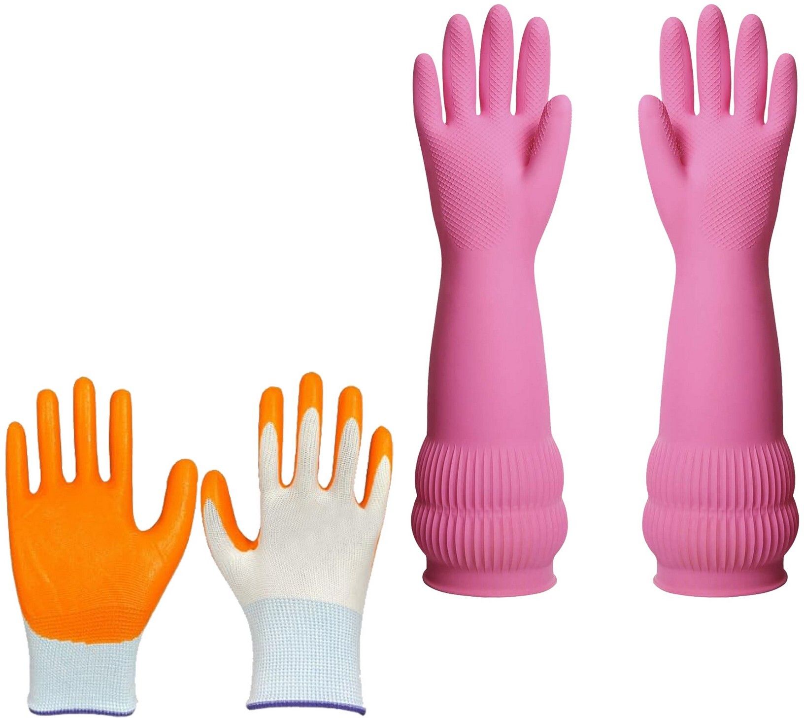 Rubber Hand Gloves for Dishwashing, Car Washing, Gardening, Chemical Handling S1 Climbing Gloves-image-24