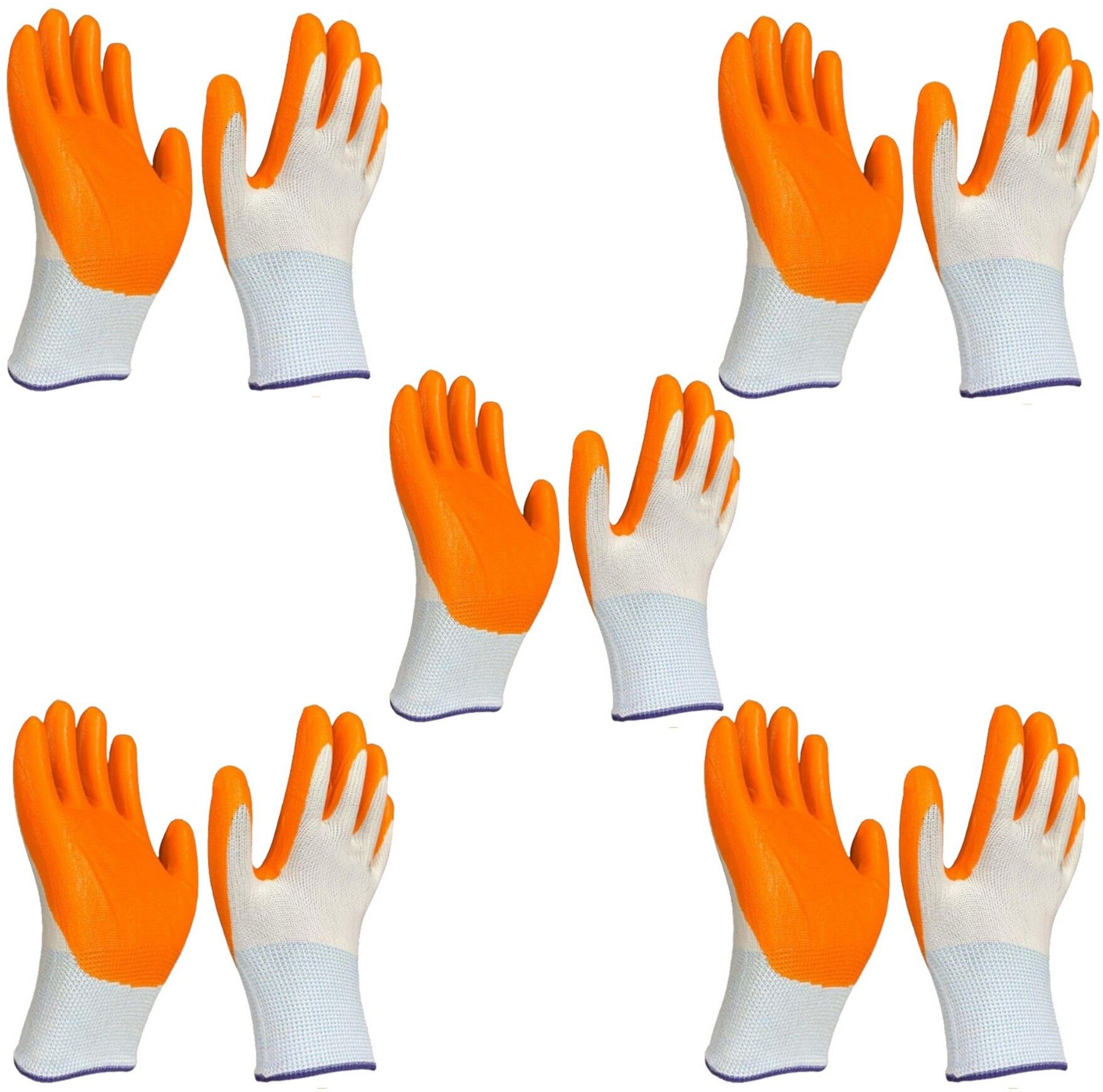 Nylon Safety Industrial Work Hand Gloves Comfort Fit, Latex Coated Firm Grip K7 Climbing Gloves