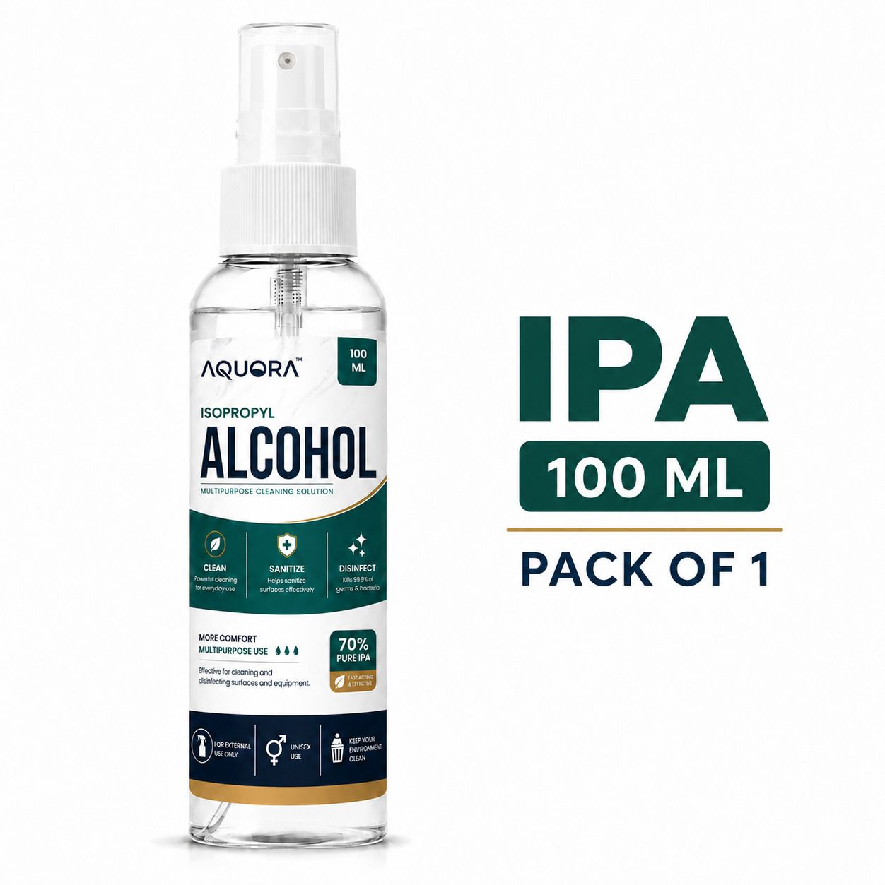 Aquora High-Purity Isopropyl Alcohol (IPA) for Cleaning, Rubbing & Disinfecting for Laptops-image-3