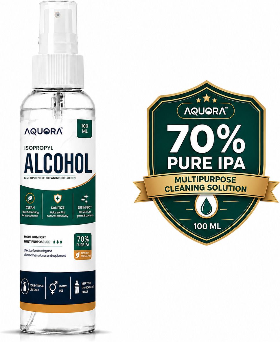 Aquora Isopropyl Alcohol 70% 100 ml Multi-Purpose Disinfectant for Laptops-picture-13