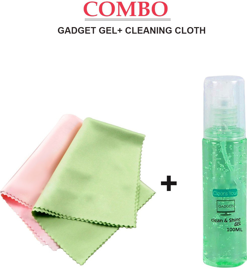 Zohlo Multi-Purpose Clean & Shine Gel Cleaning Kit Liquid Solution with Cloth to Clean for Computers, Laptops, Mobiles image 1