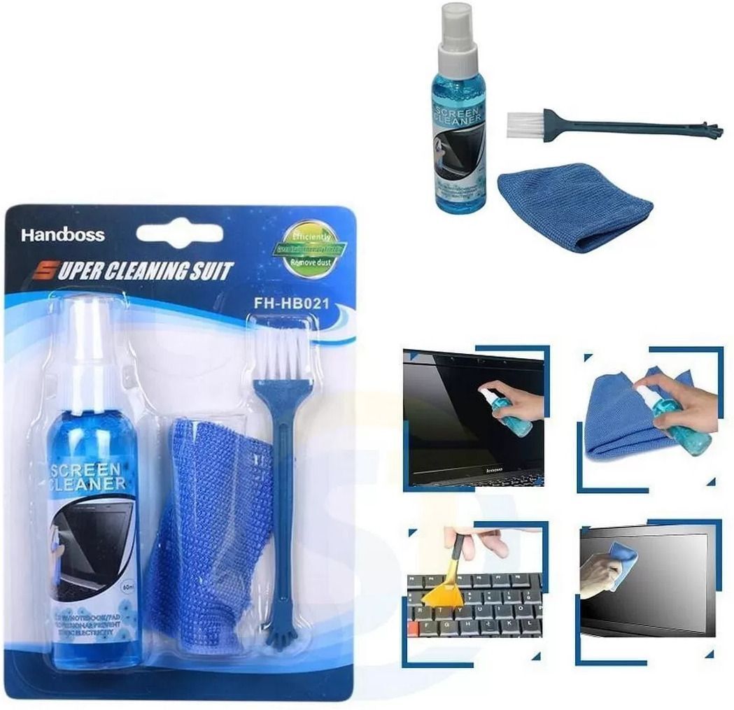 OPTOFOX 3-in-1 Laptop Cleaning Kit with Spray, Microfiber Cloth & Brush for Laptops, Computers, Mobiles, Gaming-picture-36