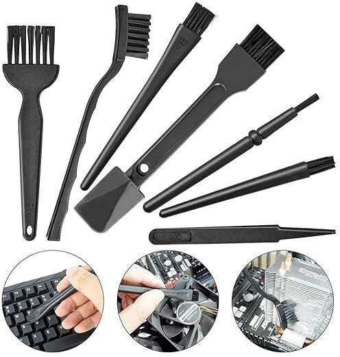 ALRITO Small Portable Plastic Handle Nylon Anti Static Cleaning Brush Kit for Computers, Laptops, Gaming image 1
