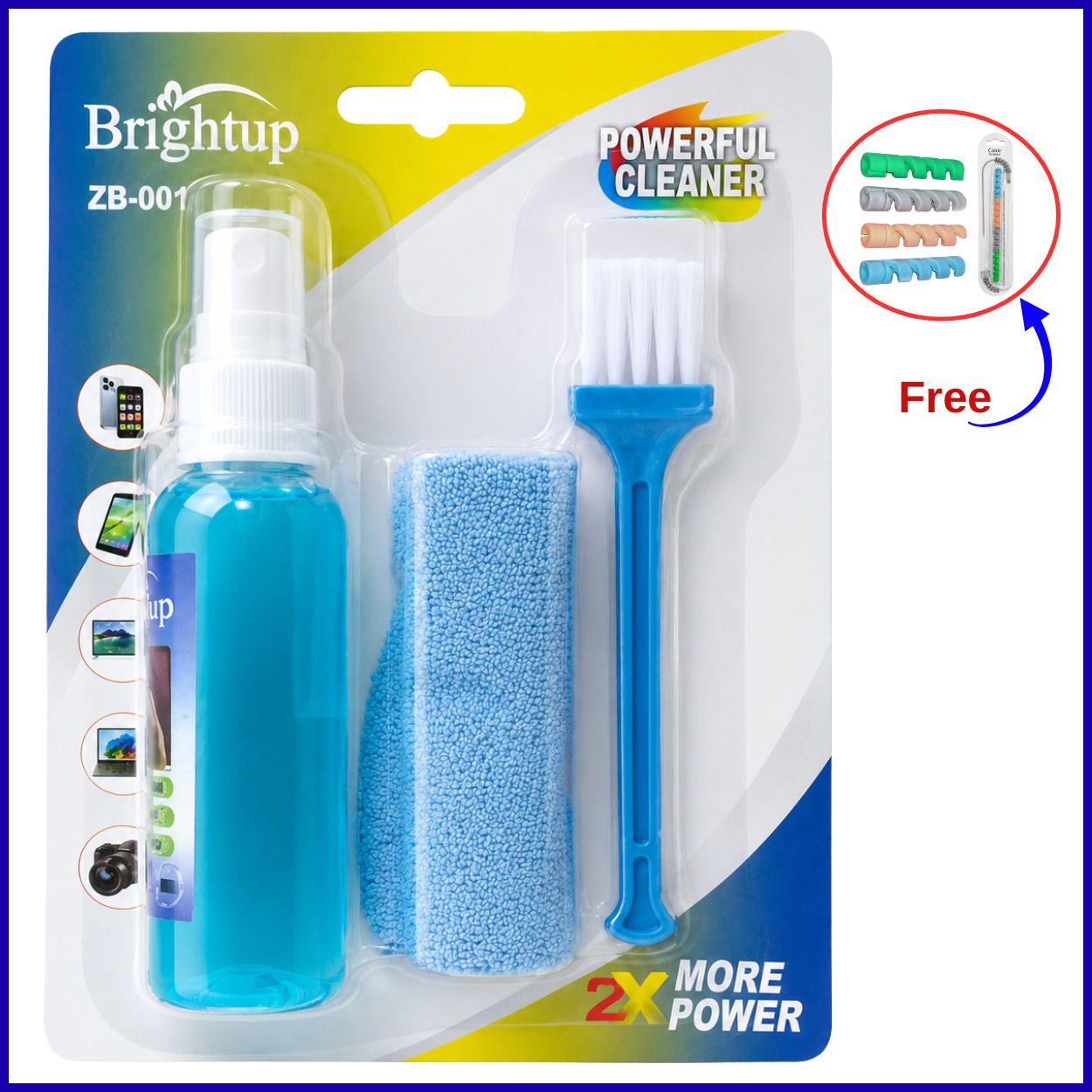 Brightup 3 in 1 Screen Cleaning Kit PC Monitors LCD LED Lens Professional Quality 80ml for Computers, Laptops, Mobiles-image-29