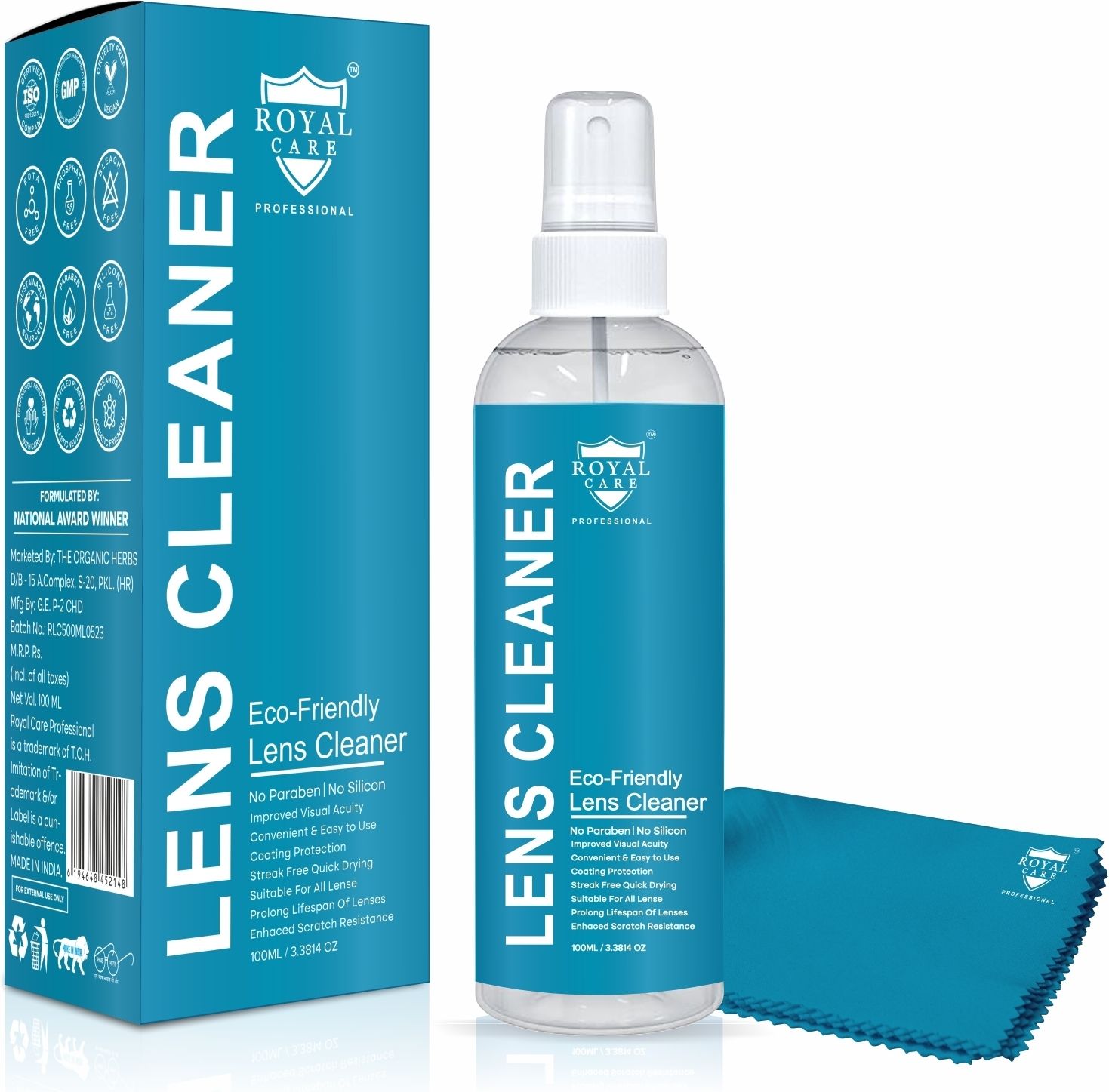 ROYAL CARE PROFESSIONAL Lens Cleaner 100 Ml and 1 Cloth | Screen Cleaner for Computers-picture-16
