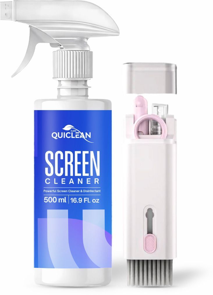 QUICLEAN 7 In 1 Screen Cleaner Kit (500ml) With Machine for Phones, Laptops & Ear Buds for Computers, Laptops, Mobiles-image-1