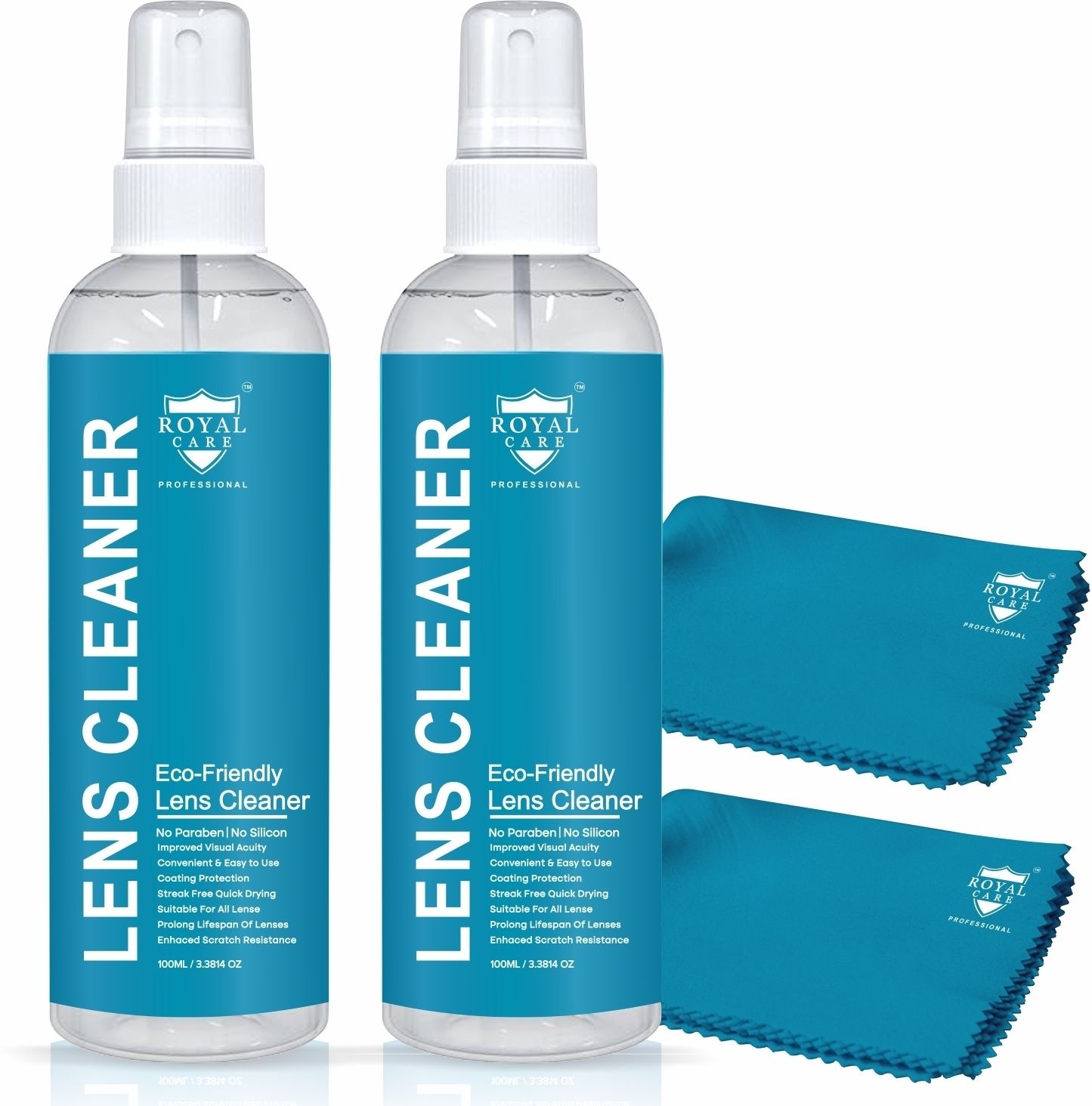 ROYAL CARE PROFESSIONAL Lens Cleaner 100 Ml and 100 Ml , 2 Cloth | Screen Cleaner for Computers-image-45