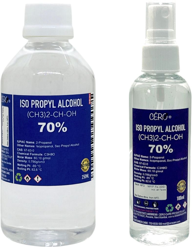 CERO ® ISOPROPYL ALCOHOL 70% Pure [(CH3)2-CH-OH] CAS: 67-63-0 (100ml or 250ml) for Computers, Gaming, Laptops, Mobiles-image-41