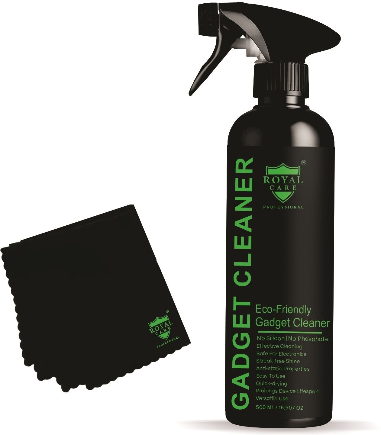 ROYAL CARE PROFFESSIONAL Gadget Cleaner Spray(500ml)+1Pcs Microfiber Cloths for All Gadget Screen Type for Computers, Gaming, Laptops, Mobiles-image-45
