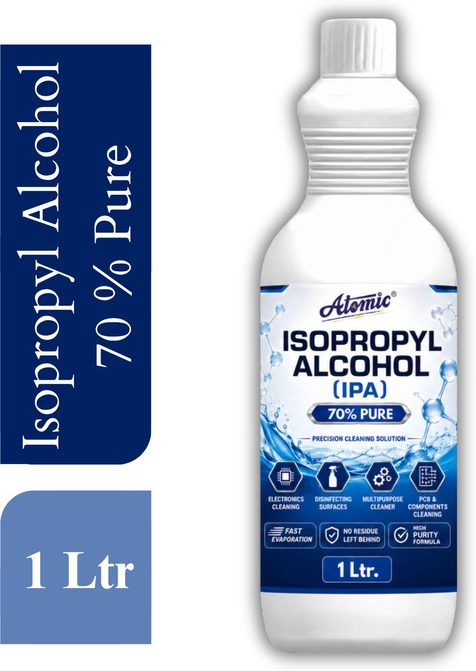 ATOMIC Isopropyl Alcohol IPA | 1 Ltr | for Computers, Laptops, Mobiles, Gaming-image-45