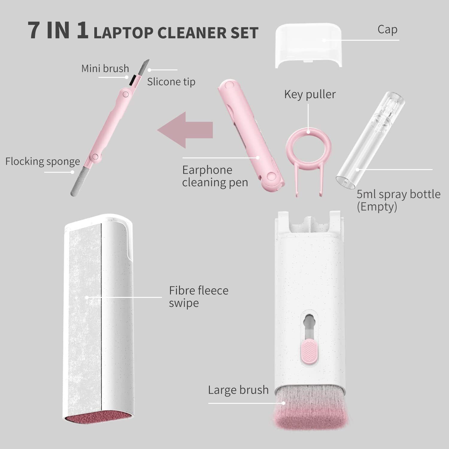 henimall 7 in 1 Electronic Cleaning Kit for phone cleaning kit | laptop cleaning kit Data Card