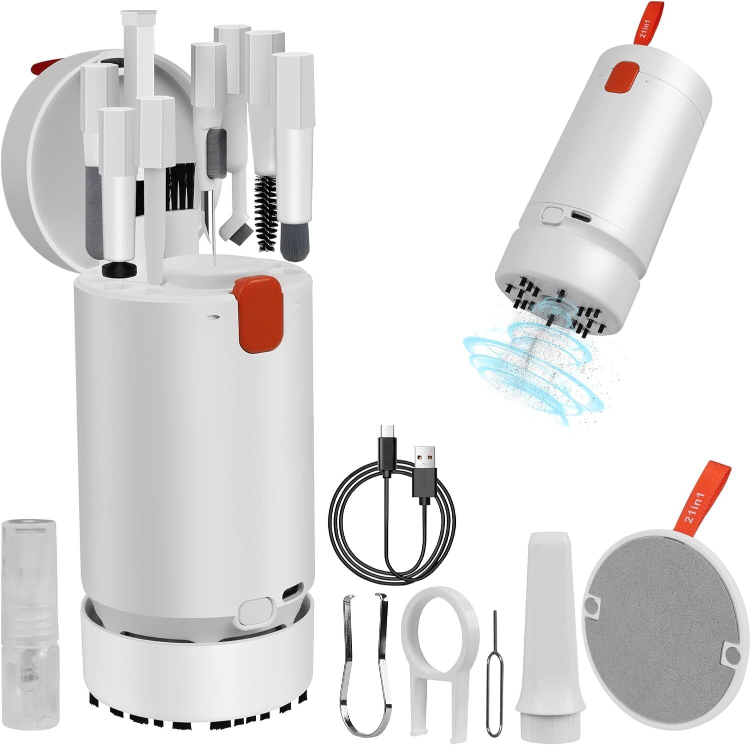 CLUSPEX 21 in 1 Multifunction Upgraded Electronic Cleaning Kit with Mini Vacuum for Computers, Gaming, Laptops, Mobiles-image-13