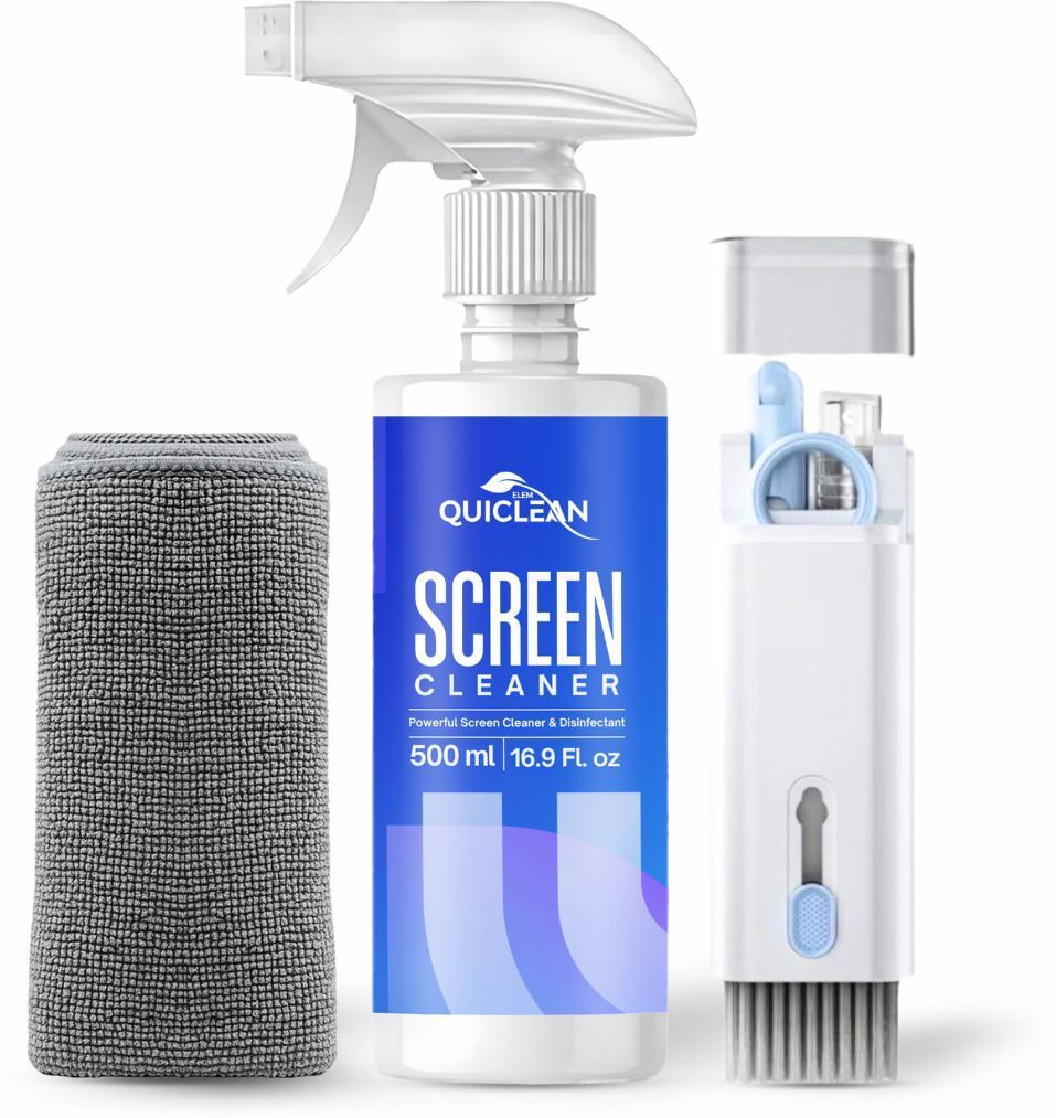 QUICLEAN 7 In 1 Screen Cleaner Kit (500ml) With Cleaning Machine & 350gsm Cloth for Computers, Laptops, Mobiles-image-7