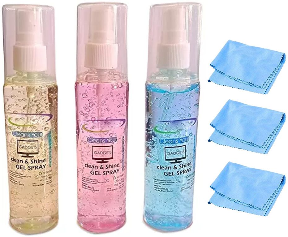 vitix screen cleaning gel pack of 3 with cotton best for all kind of display items for computers, gaming, laptops, mobiles