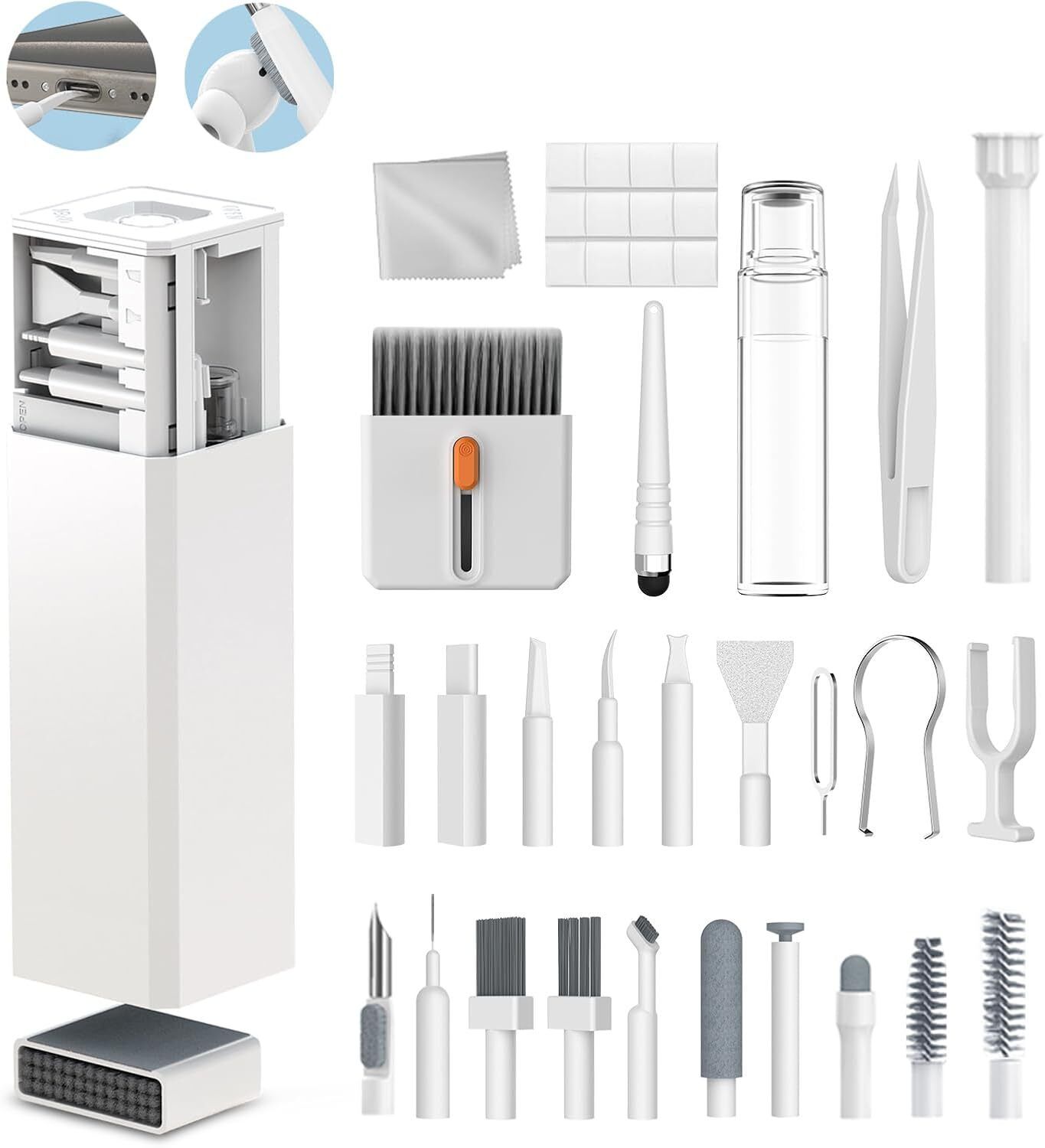 ELECTRO WOLF 32 in 1 Compact Portable Design Multifunction Multipurpose Upgraded Cleaning Kit for Computers, Laptops, Mobiles, Gaming-image-8