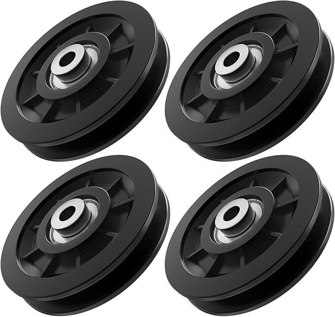 98mm/3.9"Nylon Bearing Gym Pulley Wheel,Replacement for Home Gym Equipment Climbing Pulley-image-9