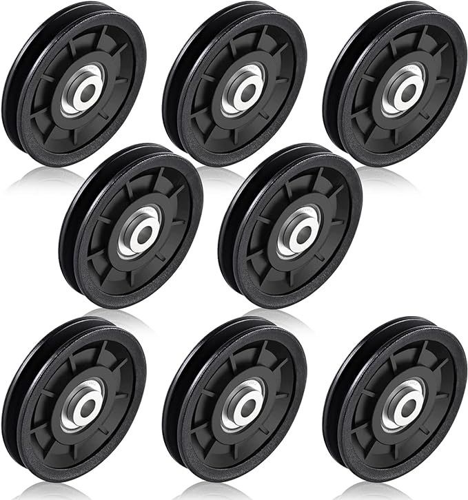 3.98inch/100MM 8 pcs Bearing Pulley Wheel Replace for Gym. Climbing Pulley-image-19