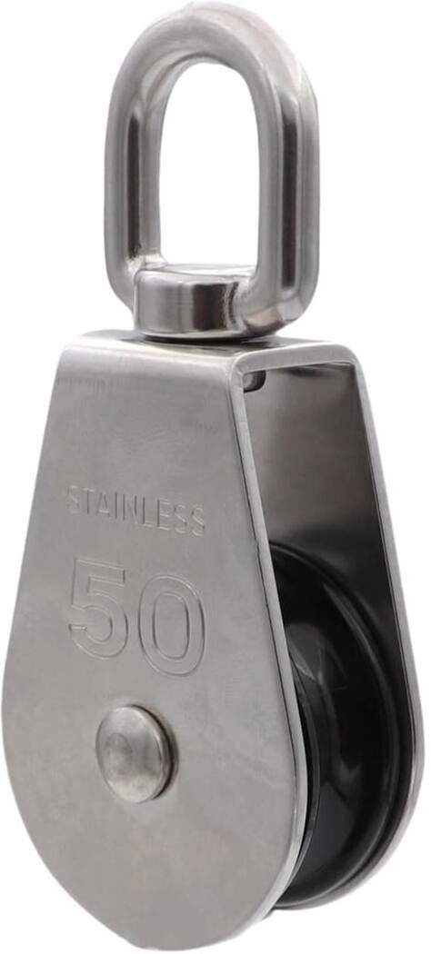 SS304 Swivel Sheave Pulley Wheel with Bearing M15 for Wire Rope Lifting Rigging Climbing Pulley-image-31