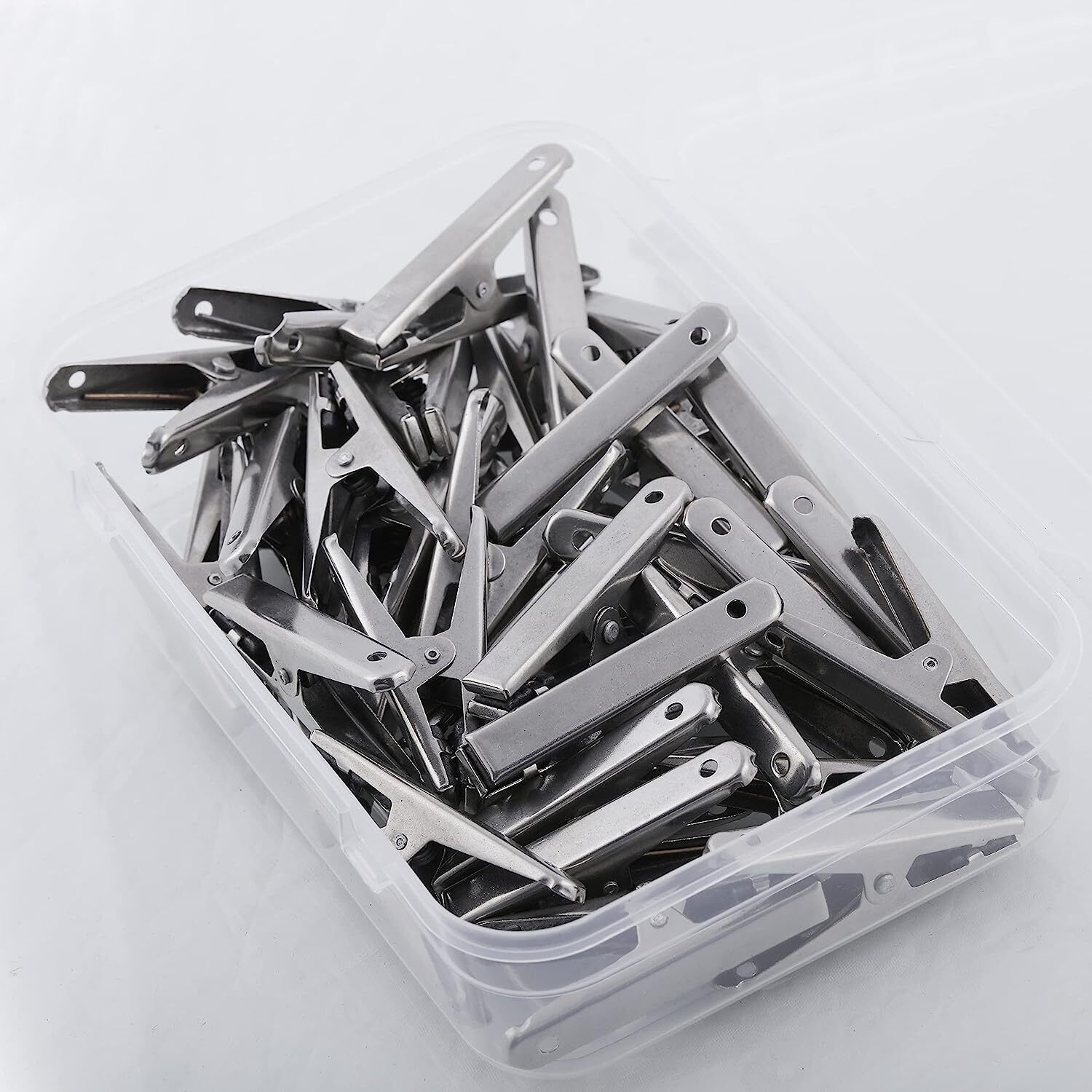 anne-kee Stainless Steel 36 PC Multipurpose Hanging Cloth Clip Heavy Grip Drying Cloths Stainless Steel Cloth Clips-picture-15