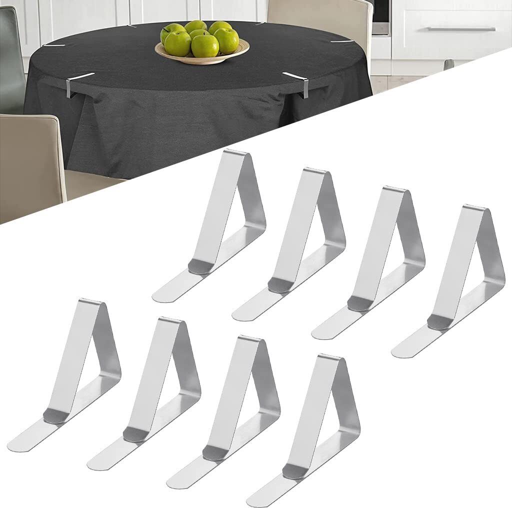 TAPAHPRIYAY 8Pcs Clip Medium Steel Table cloth Clips Table Cloth Cover Clamps-picture-26