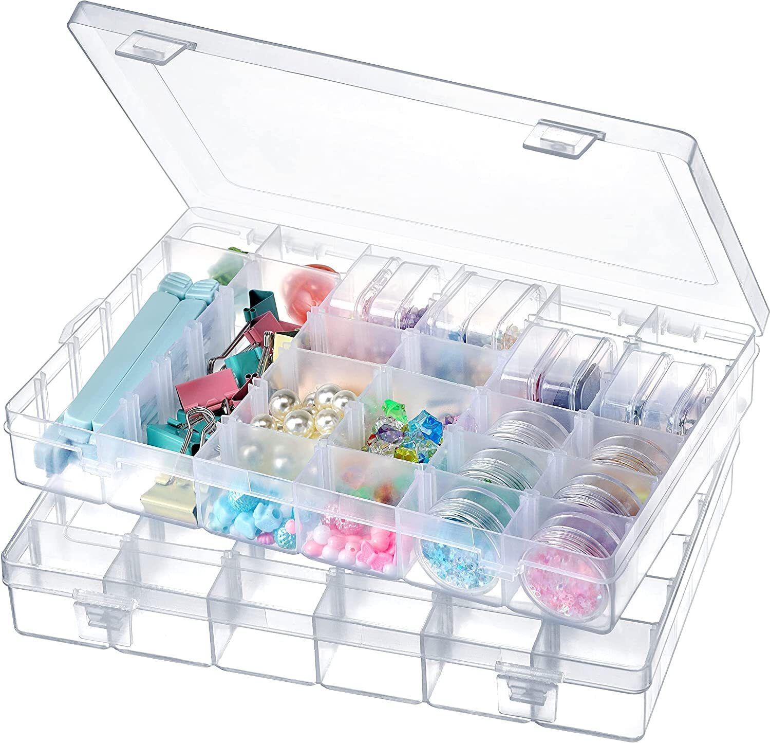 adhunyk Container Box 36 Compartments Cosmetic, Jewelry, Arts Drawer Divider-picture-14