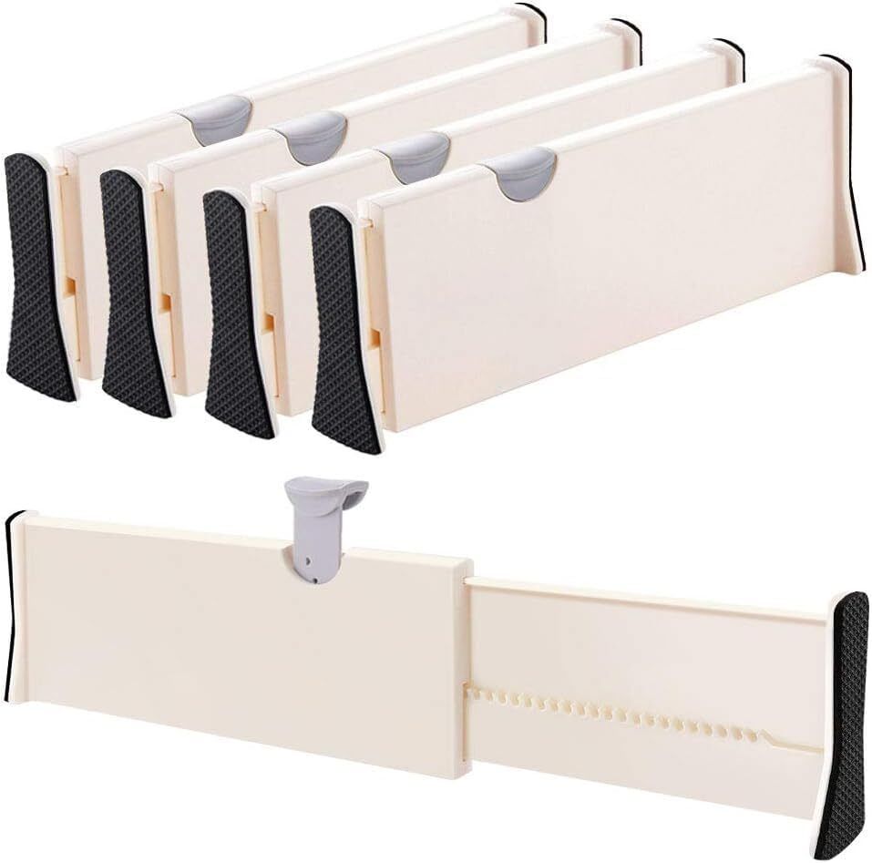 Plastic Adjustable Drawer Dividers Expandable Drawer Partition Drawer Separator Drawer Divider-image-0