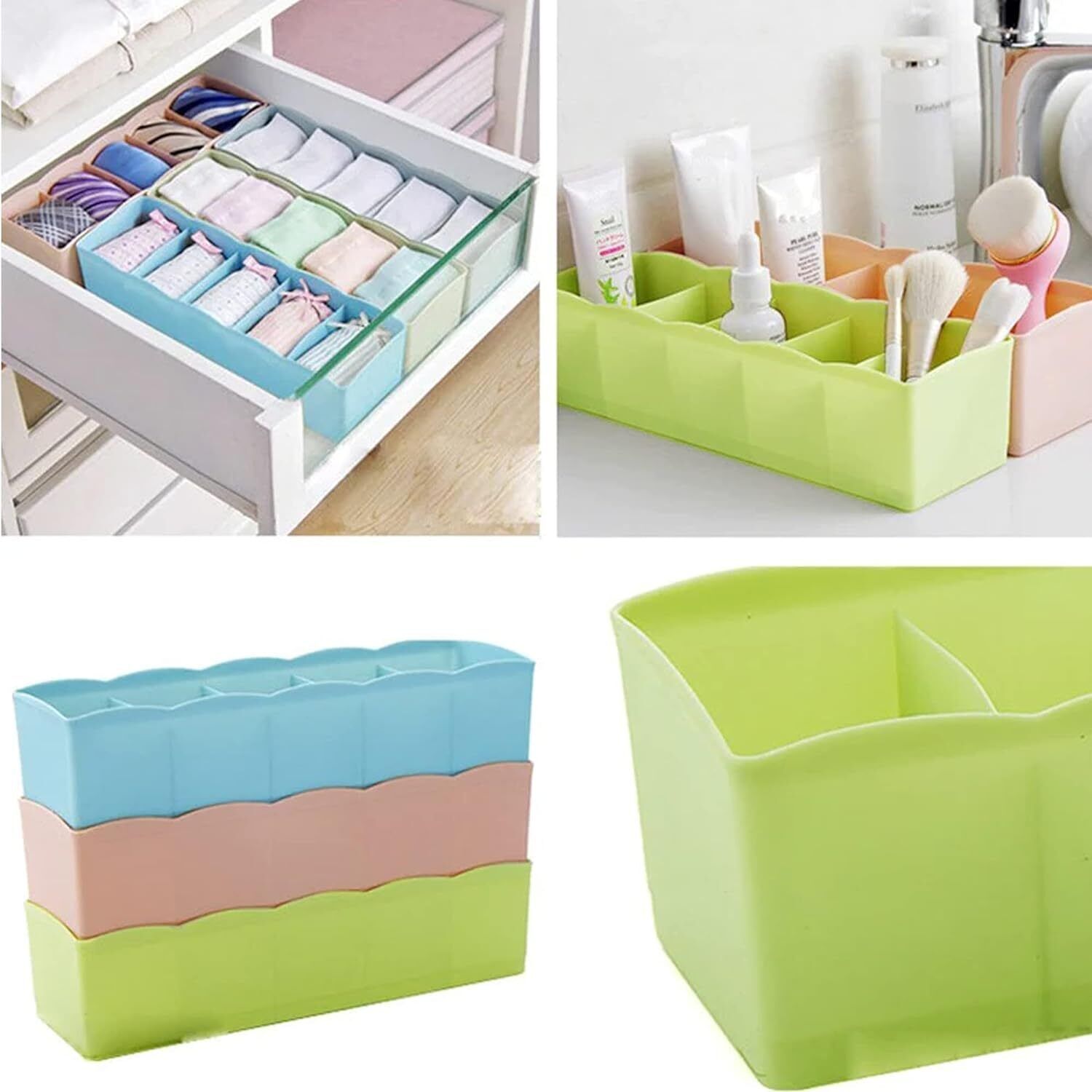Underwear Storage Box Socks Drawer Closet Organizer (pack of 4) Drawer Divider-image-37