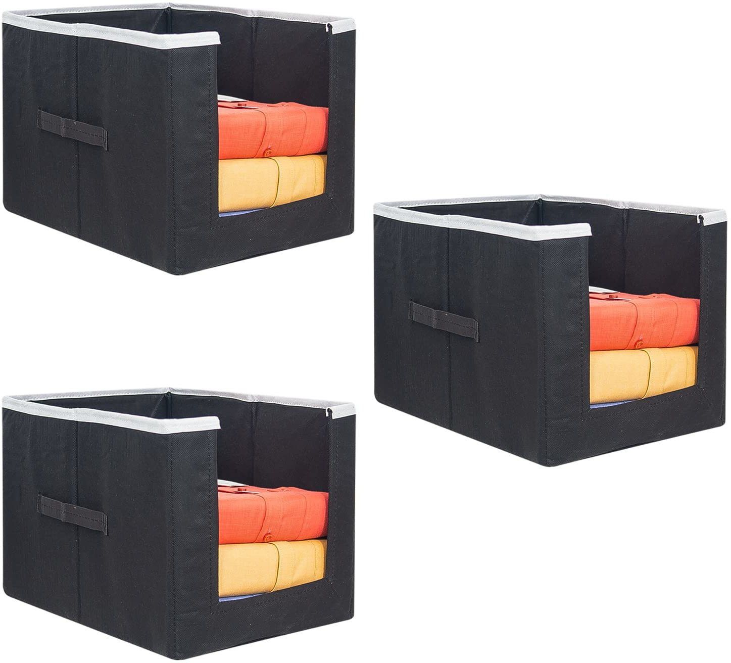 Closet Drawer Dividers shirt organizer black _3 pcs combo Drawer Divider-image-16