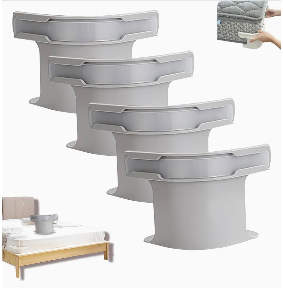 Bed Sheet Corner Clips Pack of 4 | Strong Anti-Slip Mattress Sheet Holders Plastic Cloth Clips-image-4