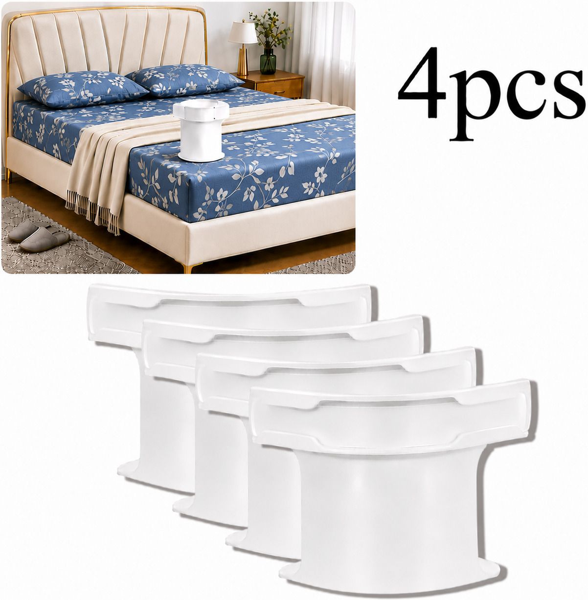 4Pcs Heavy Duty Bed Sheet Straps, Keep Sheets Firm & Tight Fit Any Size Mattres Plastic Cloth Clips-image-45