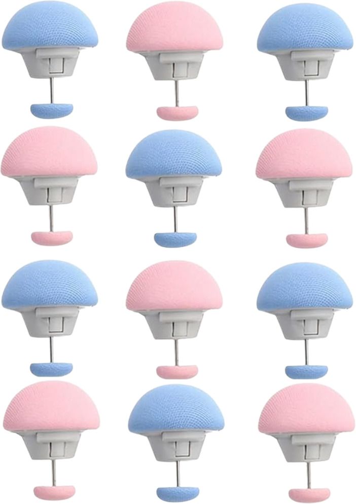 Mushroom Shape Duvet Clips,Comforter Quilt Holder Cotton Cloth Clips(Pack of 12) Plastic Cloth Clips