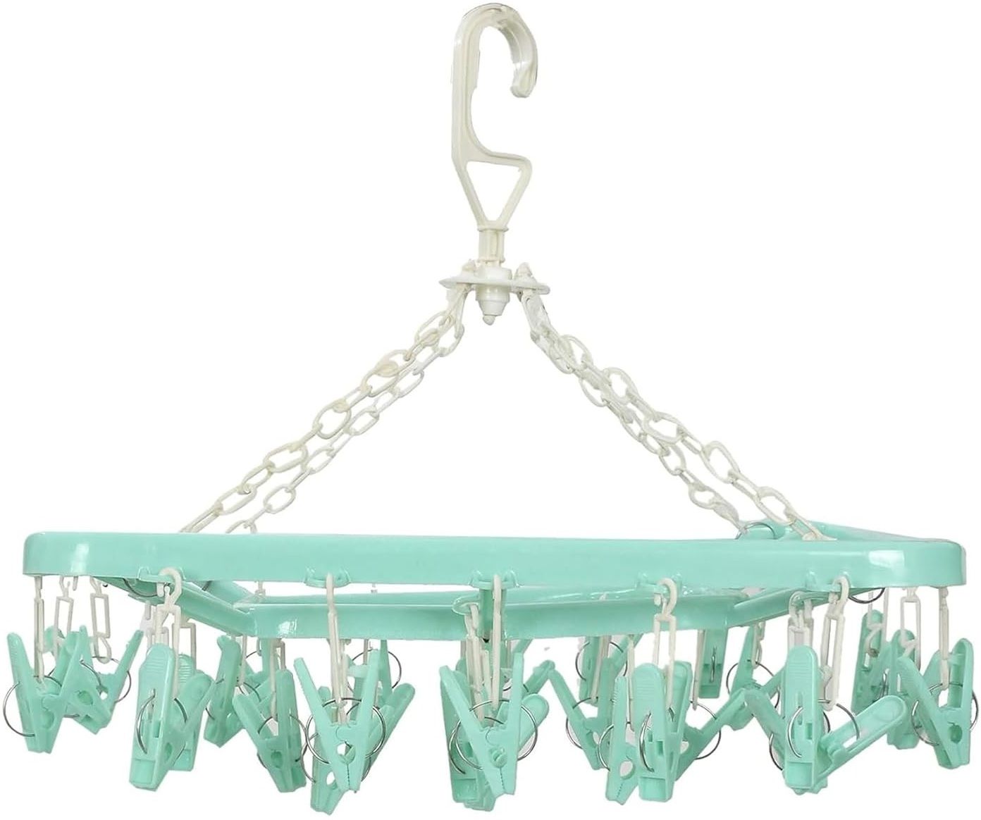 32 Clips Hanger Laundry Clothesline Hanging Plastic Plastic Cloth Clips-image-33