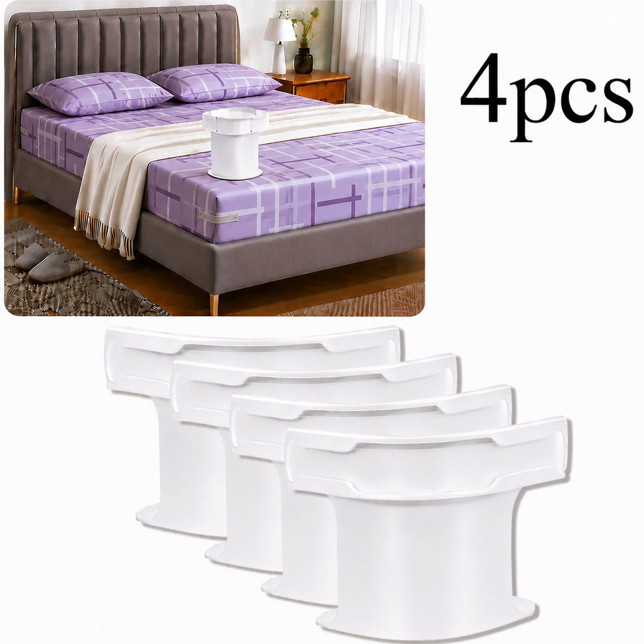 parihaaraj 4Pcs Heavy Duty Bed Sheet Straps, Keep Sheets Firm & Tight Fit Any Size Mattres Plastic Cloth Clips-picture-10