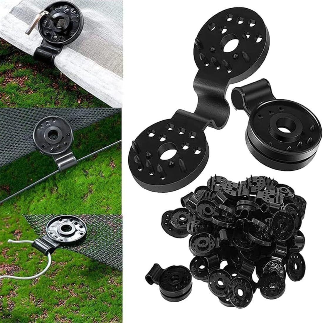 gyanvi 50 Psc Shade Cloth Plastic Clips Round Plastic Black Clips for Sun Shade Net Plastic Cloth Clips-picture-26