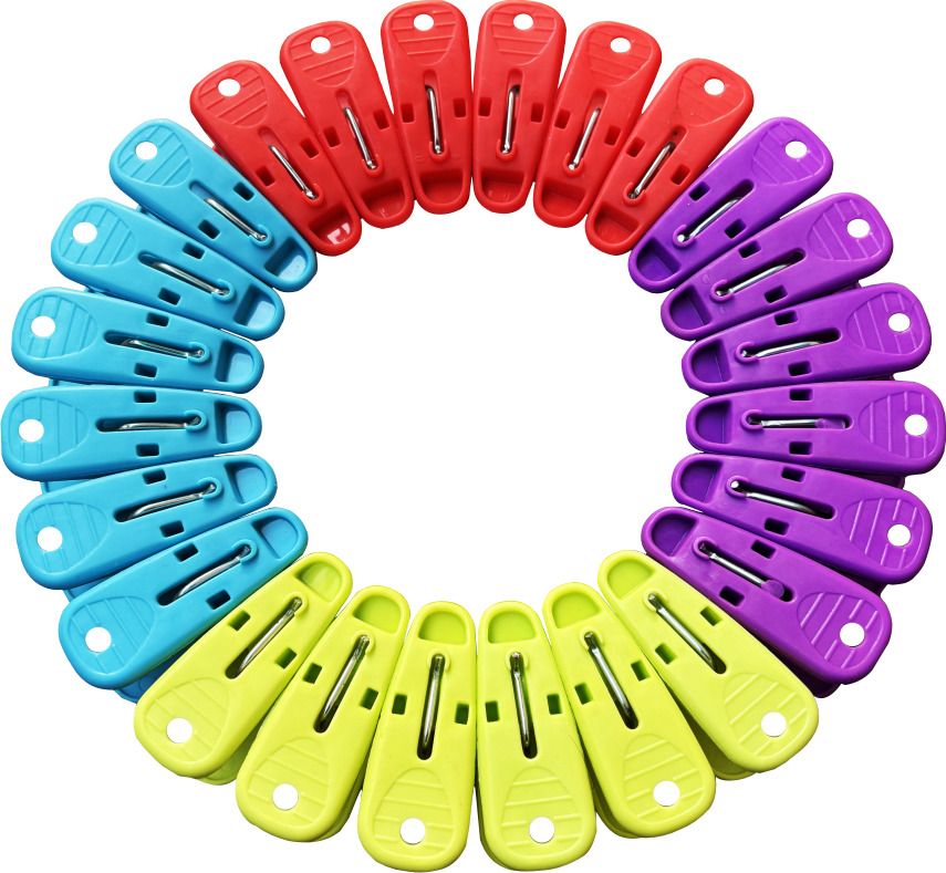 harshvani Strong and Durable Clips for Clothes Drying, Hanging (24 Pcs) Plastic Cloth Clips-picture-20