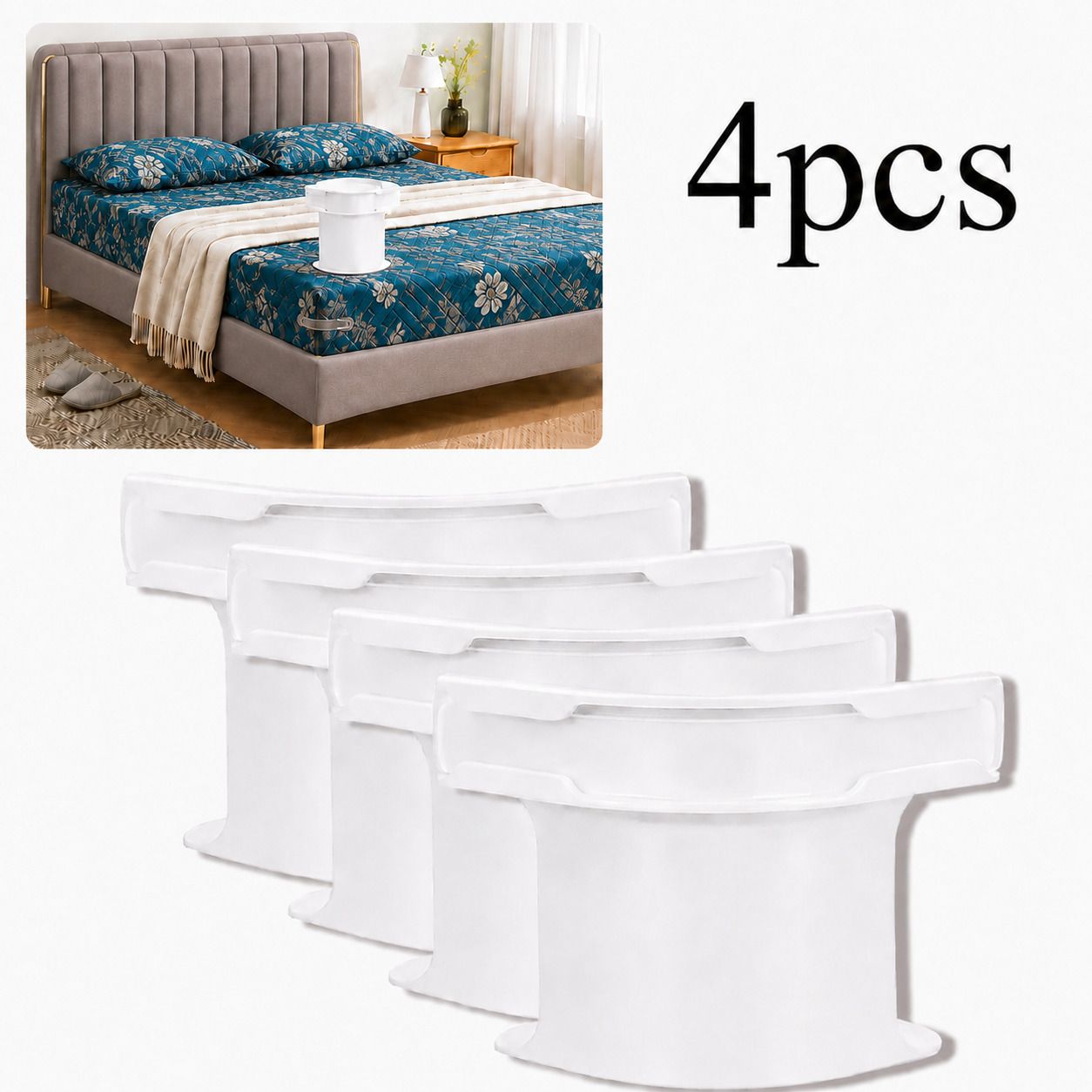 parihaaraj 4Pcs Heavy Duty Bed Sheet Straps, Keep Sheets Firm & Tight Fit Any Size Mattres Plastic Cloth Clips-picture-11