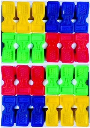 MC-24pcs Plastic Cloth Clips