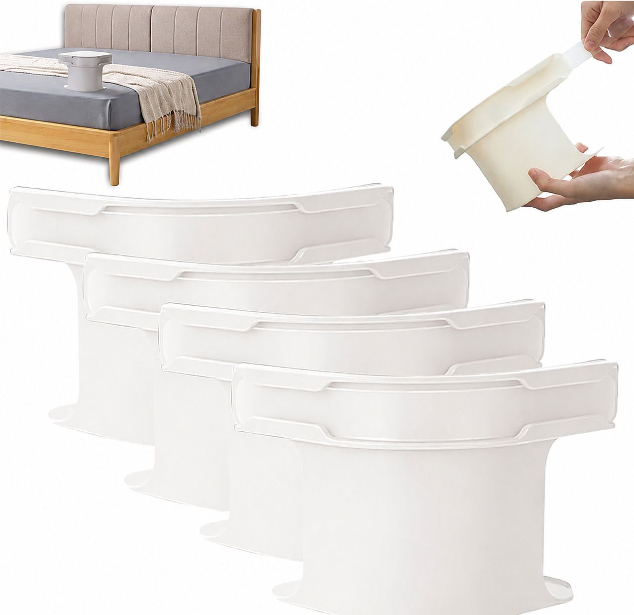 4Pcs Heavy Duty Bed Sheet Straps, Keep Sheets Firm & Tight Fit Any Size Mattres Plastic Cloth Clips-image-11