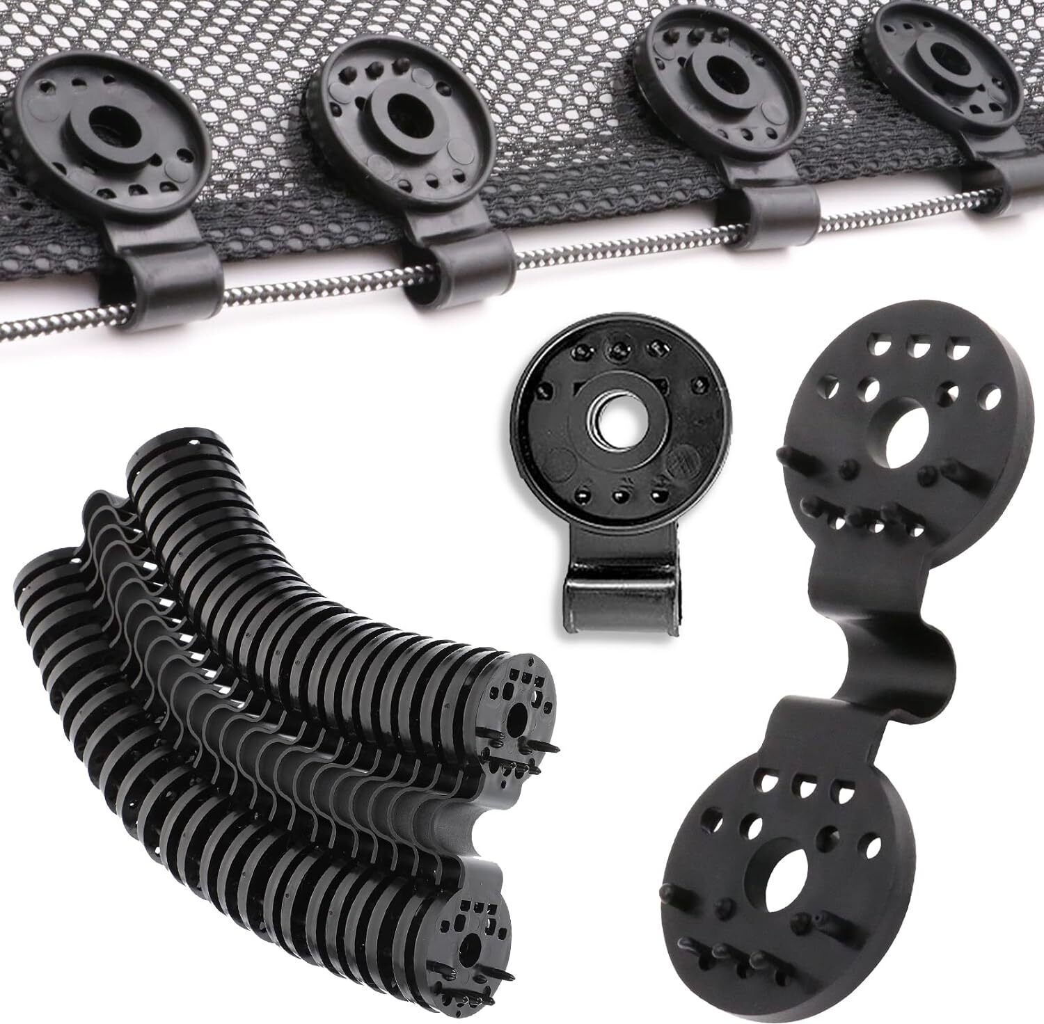 Shade Cloth Clips Heay Duity - Shade Netting Black Clips for Greenhouse Outdoor Plastic Cloth Clips-image-0
